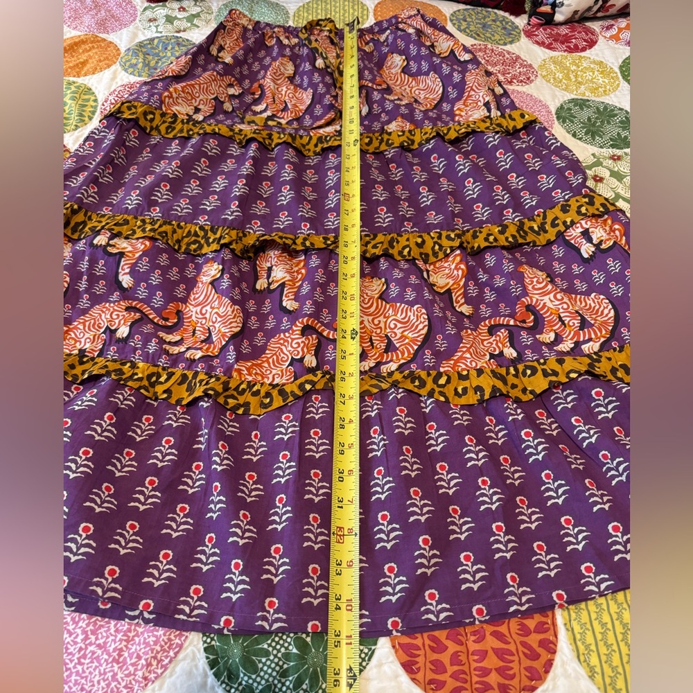 NWT PRINTFRESH Now or Later Tiger Queen skirt in purple/brown/black, size M - Picture 11 of 11